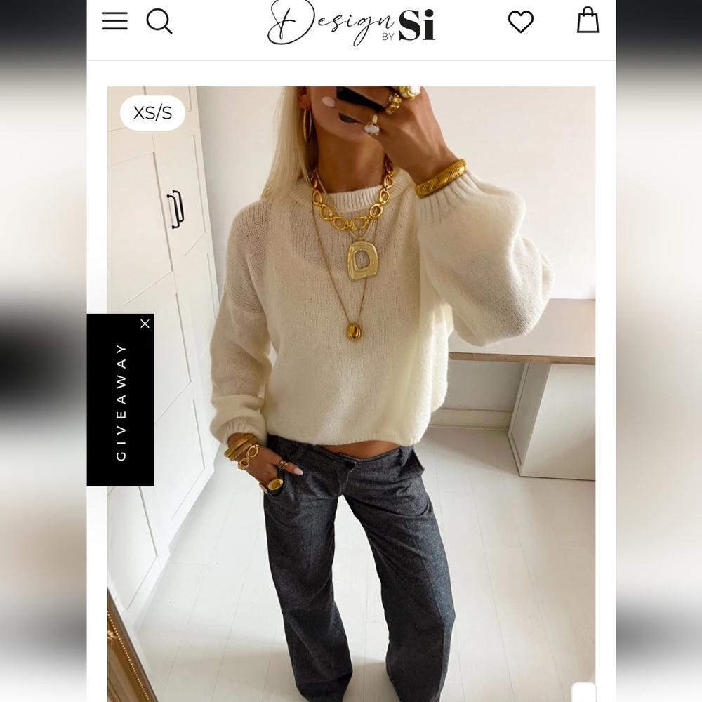 Design by Si mohair Mix Knit Top..New No Tag.